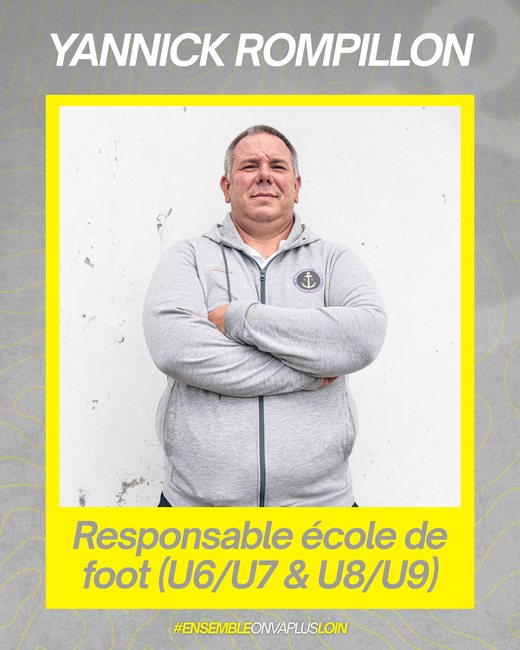Yannick Rompillon, responsable école de foot U6-U7 & U8-U9